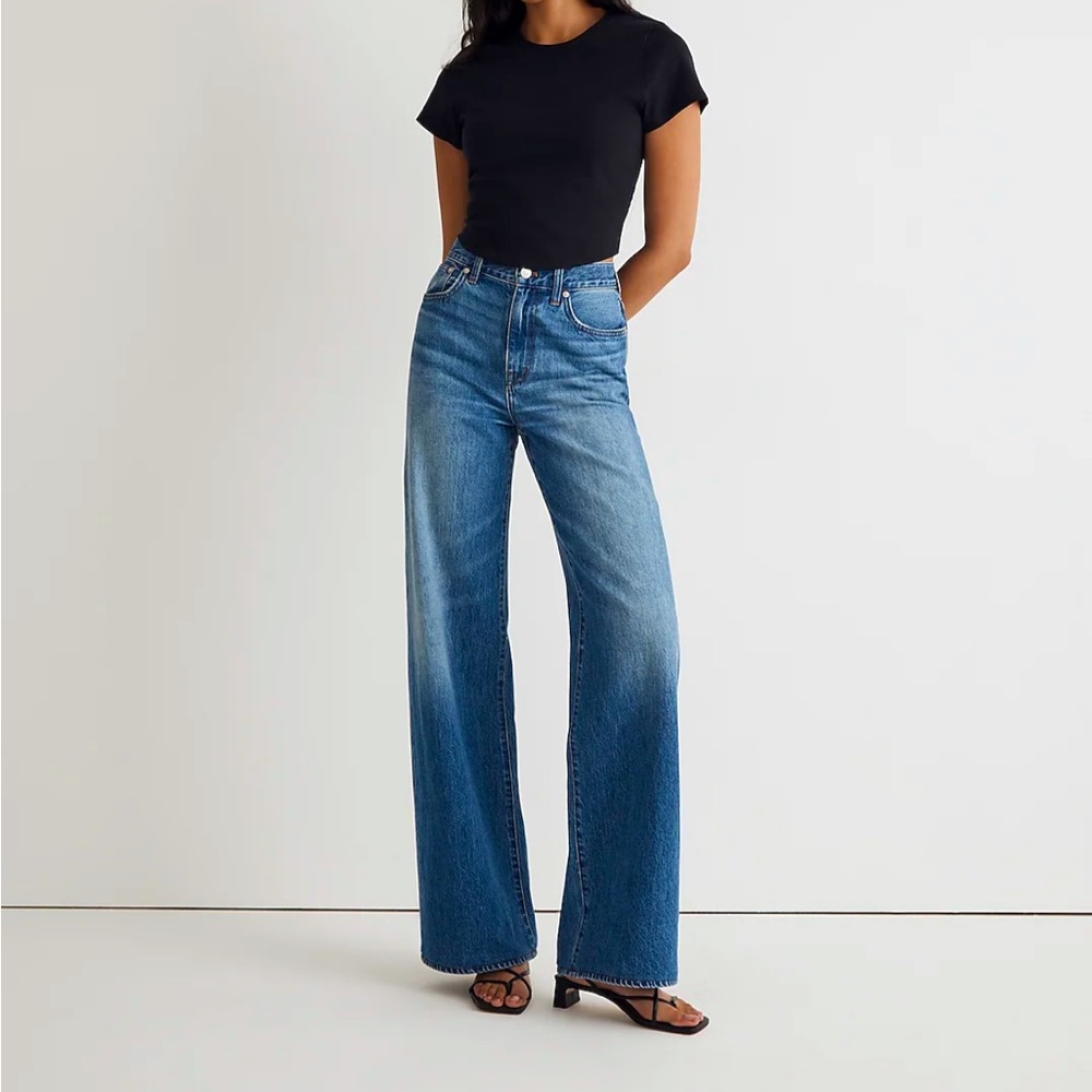 NWT Madewell Superwide-Leg Jeans Petite